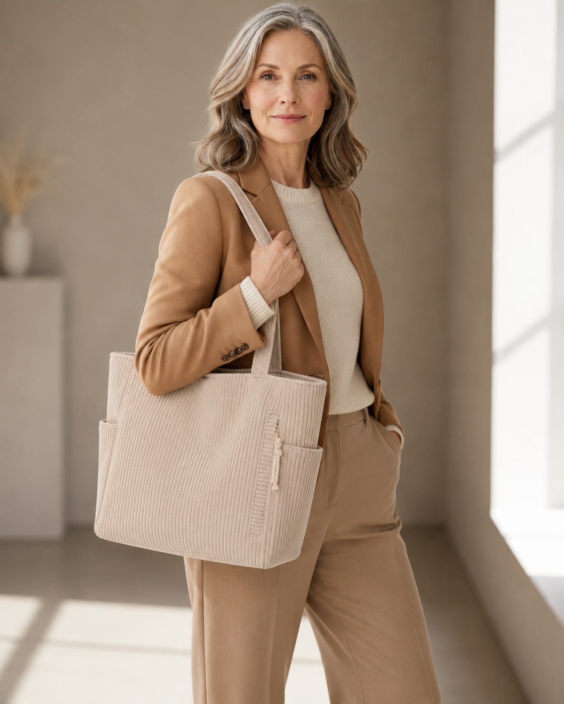 Sienna™ Corduroy Tote Bag