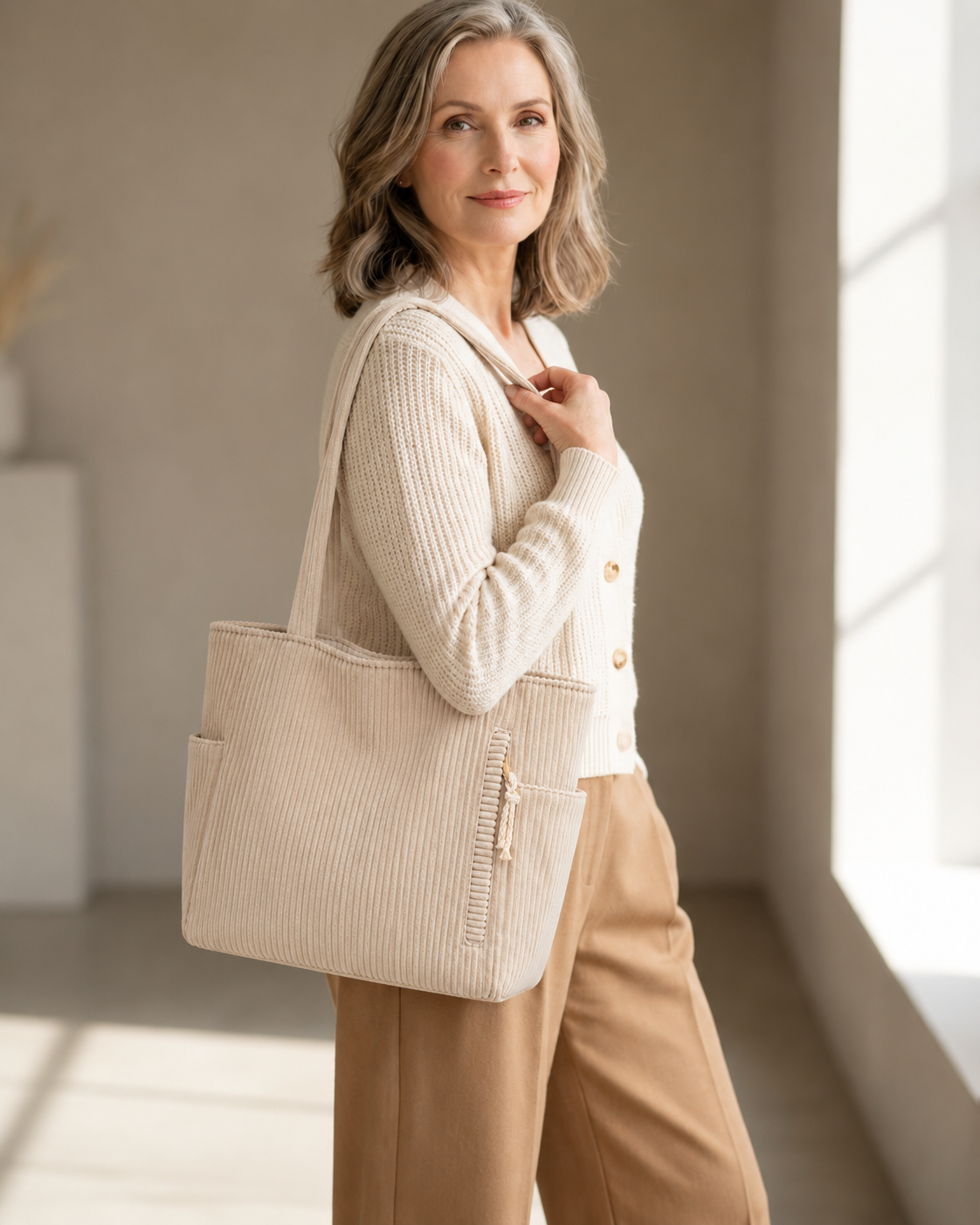 Sienna™ Corduroy Tote Bag
